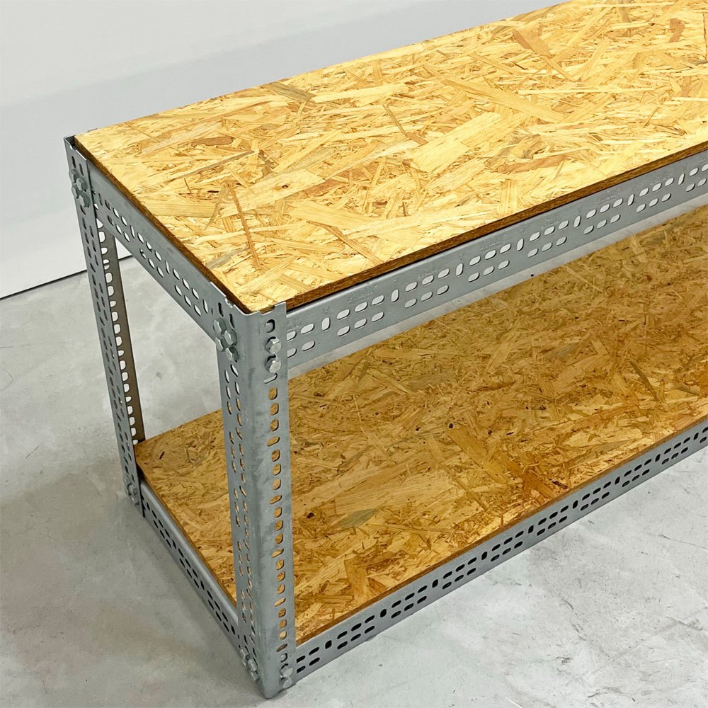 リオン LYON アングルシェルフ SLOTTED ANGLE SHELF 2段 AVボード インダストリアルデザイン P.F.S取扱い ●