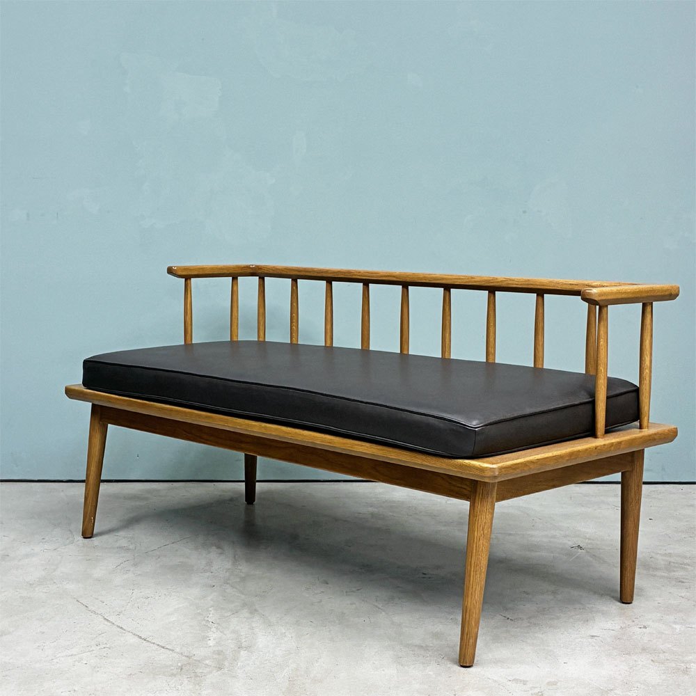 ジャーナルスタンダードファニチャー journal standard Furniture アルベスタ ALVESTA ベンチ 2Pソファ PVCレザー 廃番 ◎