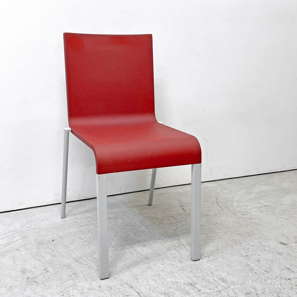 ヴィトラ vitra. ゼロスリー .03 ダイニングチェア スタッキングチェア マールテン・ヴァン・セーヴェレン Maarten Van Severen レッド C ●