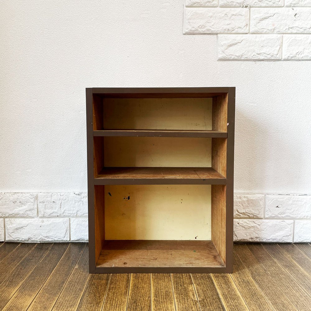 ジャパンビンテージ Japan Vintage 木味 ミニシェルフ ラック 3段 W36.5cm 和家具 古家具 ◎