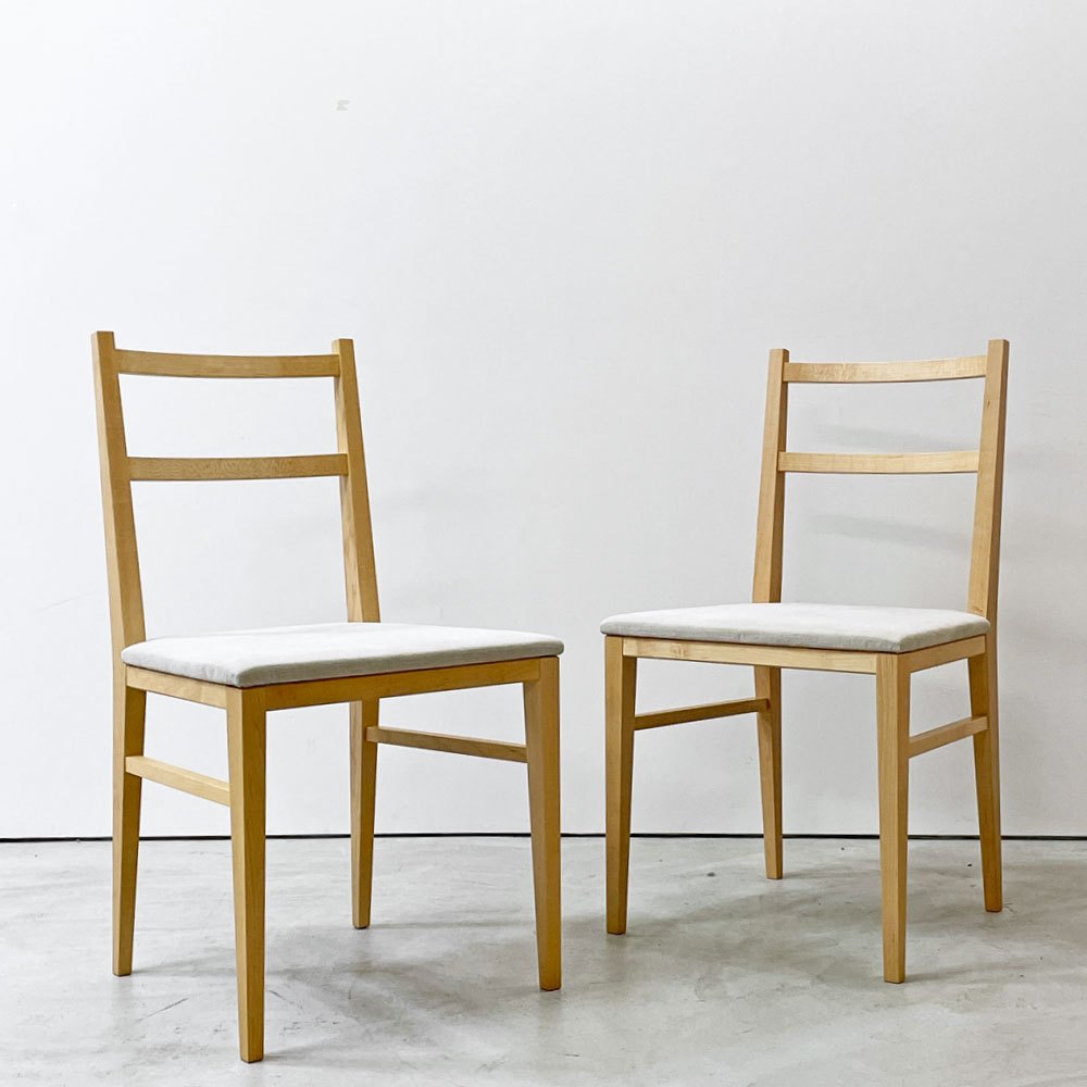 イデー IDEE センタチェア SENTA CHAIR ダイニングチェア メープル材 ライトグレー 植木莞爾 ナチュラル A ●