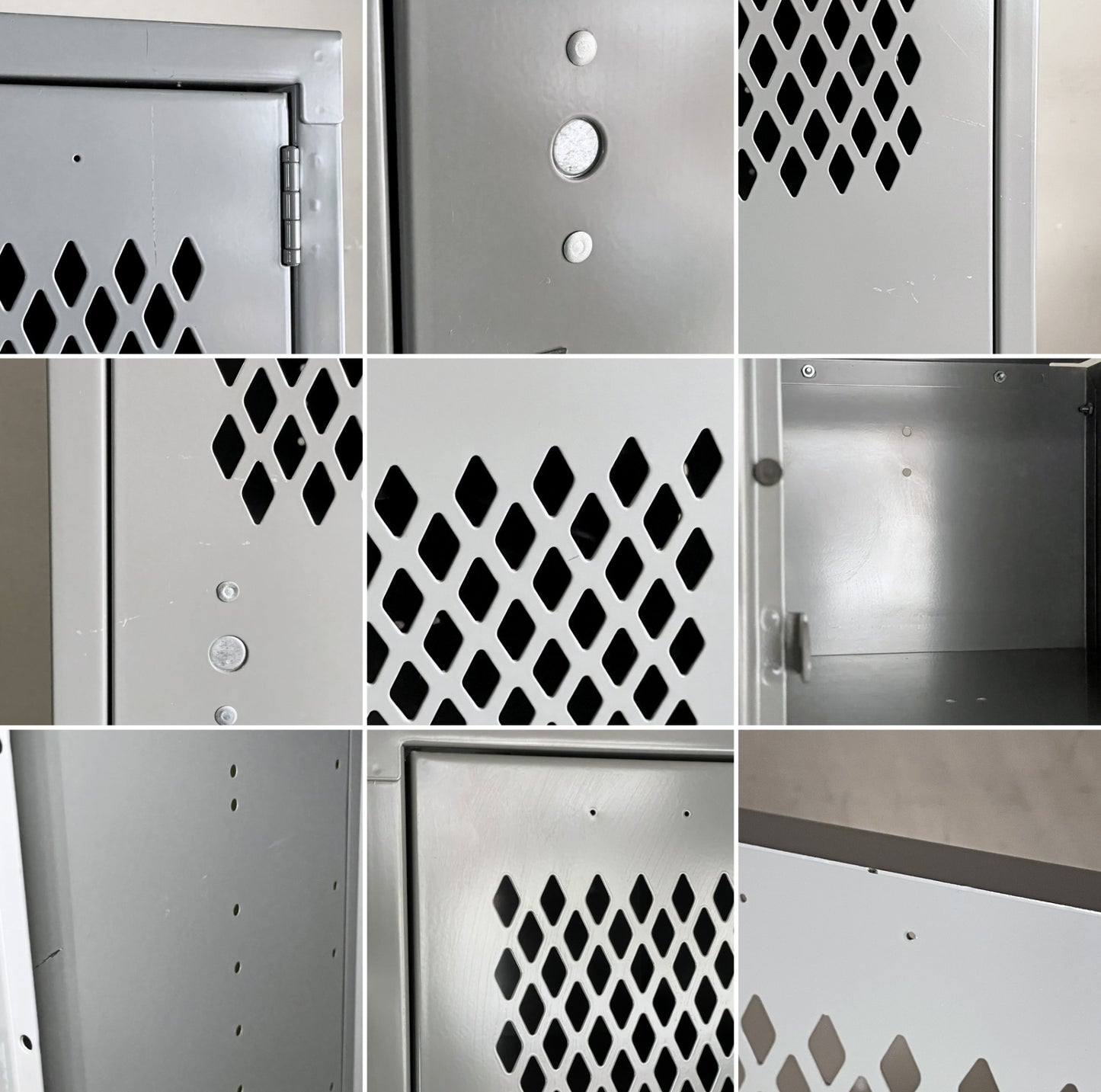 リオン LYON 2段スチールロッカー 2-TIER LOCKER ダイヤカット RECESSED HANDLE ダヴグレー dove gray インダストリアル P.F.S取扱 ■