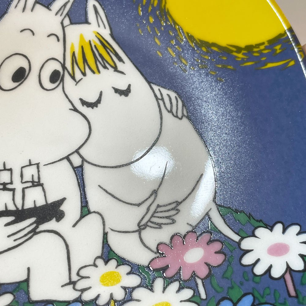 アラビア ARABIA ムーミン Moomin 月光 Moonshine プレート 飾り皿 1991-1997 廃番 フィンランド 北欧食器 B ◎