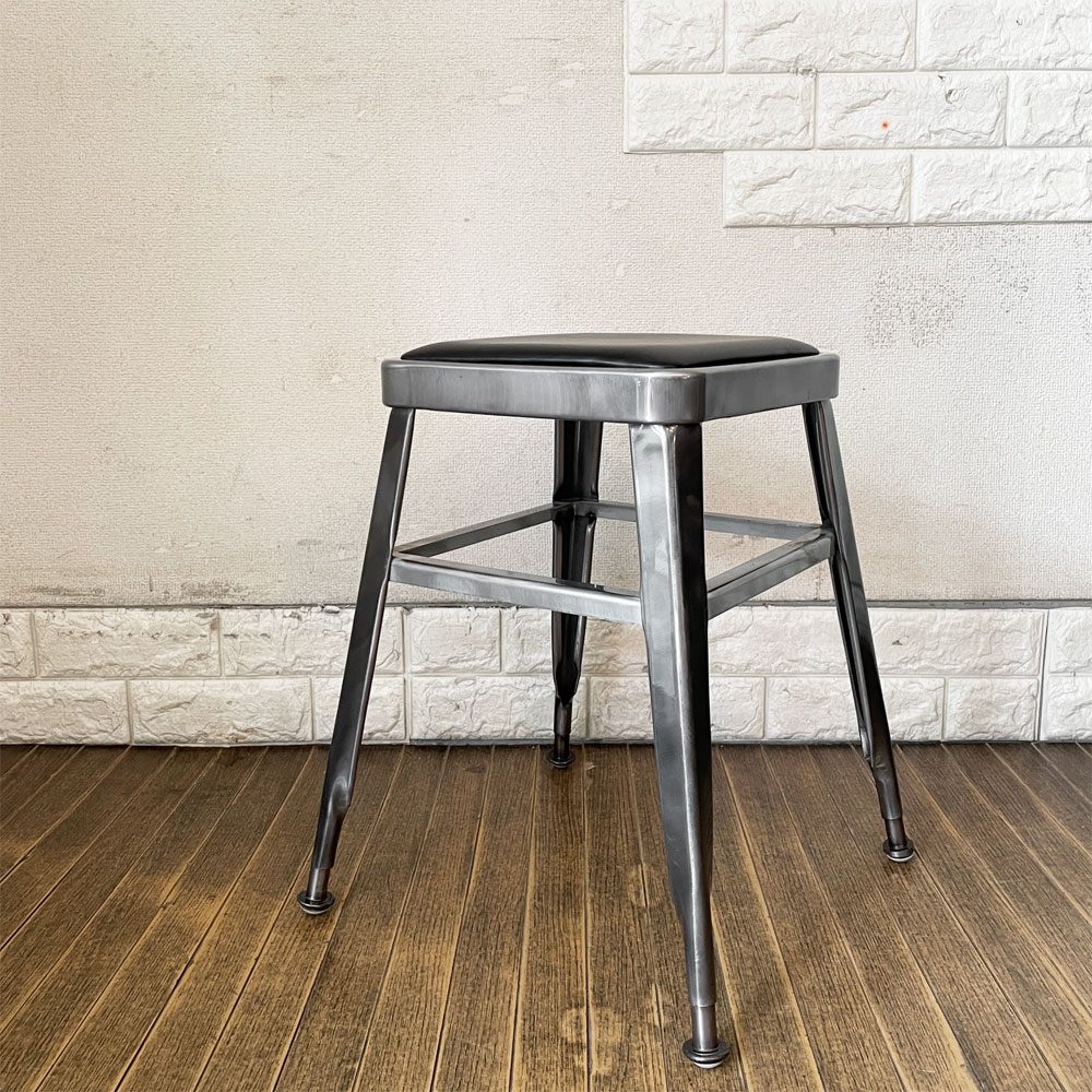 ダルトン DULTON ライトスツール Light-45 stool スチールフレーム PVCレザー インダストリアル ◎