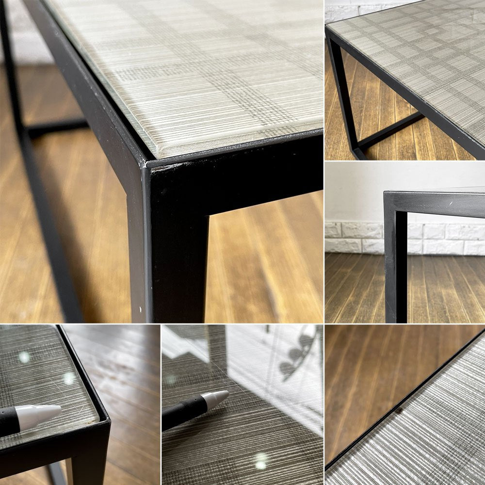 カーサ ブク CASA BUKU 横堀建築設計事務所 コーヒーテーブル W75cm ガラス天板 スチールレッグ モダンデザイン ◎