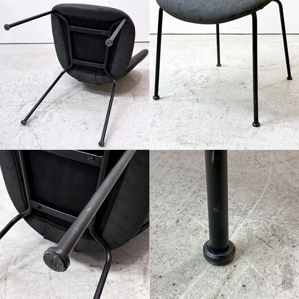 モーダエンカーサ moda en casa コブラチェア COBRA chair ダイニングチェア スモーク ナノファイバー ファブリック モダンデザイン B ●
