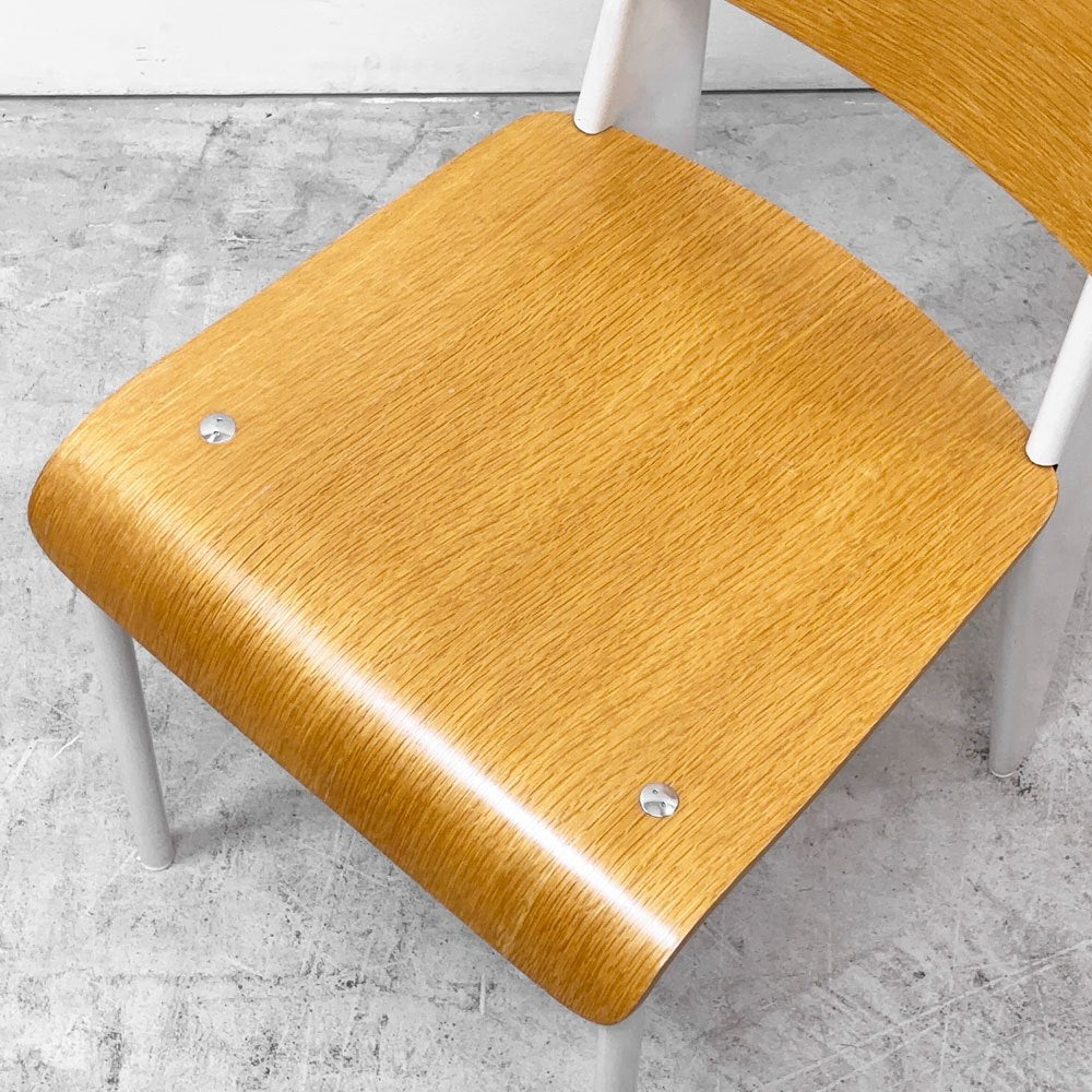 スタンダードチェア Standard chair リプロダクト ナチュラルオーク×ホワイト ジャン・プルーヴェ Jean Prouve 名作椅子 A ●