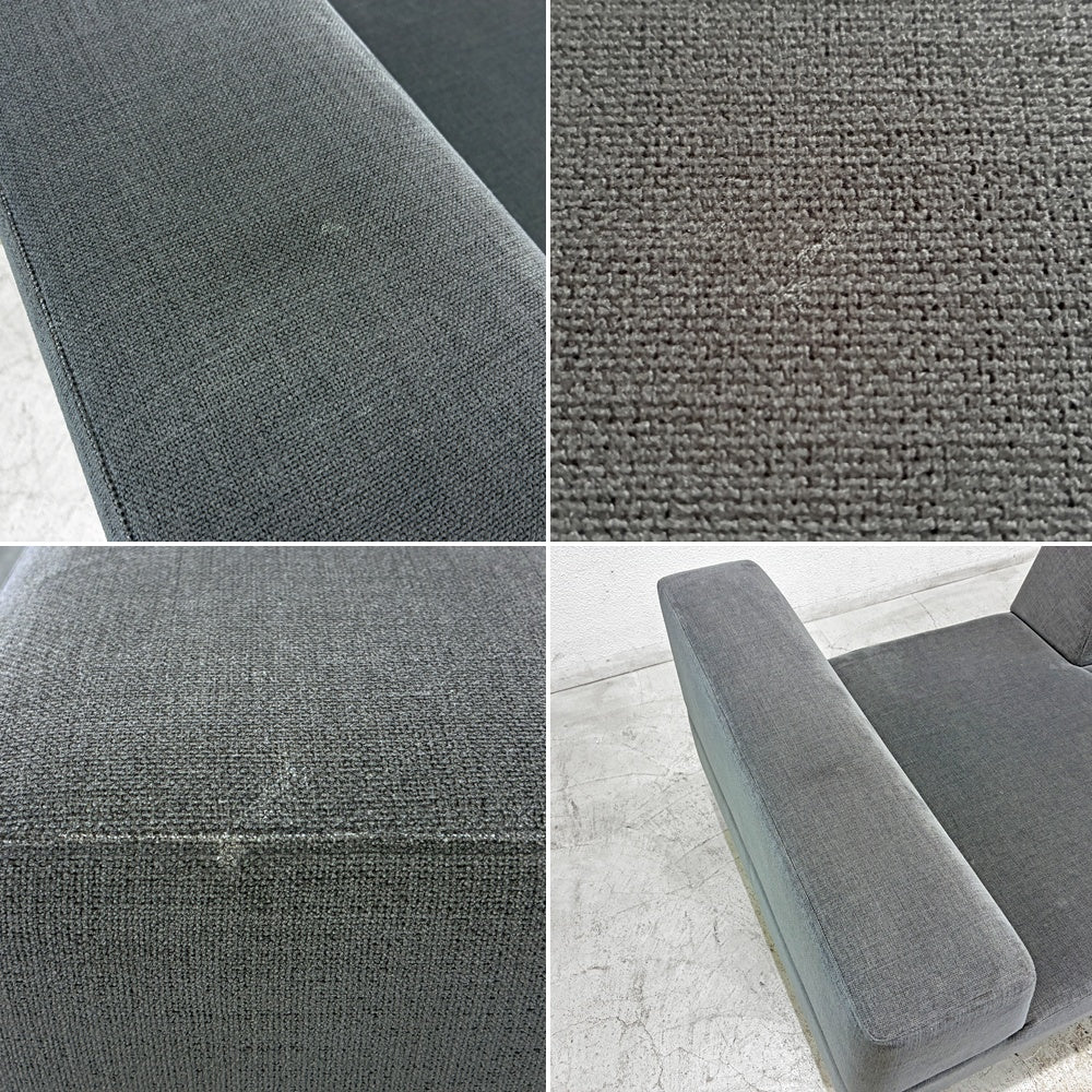 フランネルソファ FLANNEL SOFA ピヴォ PIVO ONE ARM SOFA 片アームソファ  2.5人掛け ファブリック グレー系 モダンデザイン 〓