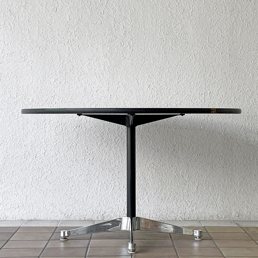 ハーマンミラー Herman Miller コントラクトテーブル ラウンドテーブル W106.5×H64cm イームズ ビンテージ ◇