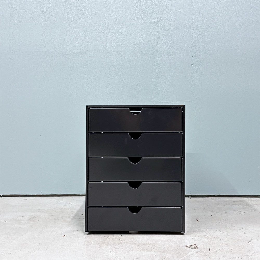ユーエスエムハラー USM Haller USMハラー ユーエスエム イノス USM inos DRAWER SET ドロワーセット 5段 レターケース ブラック系カラー ◎