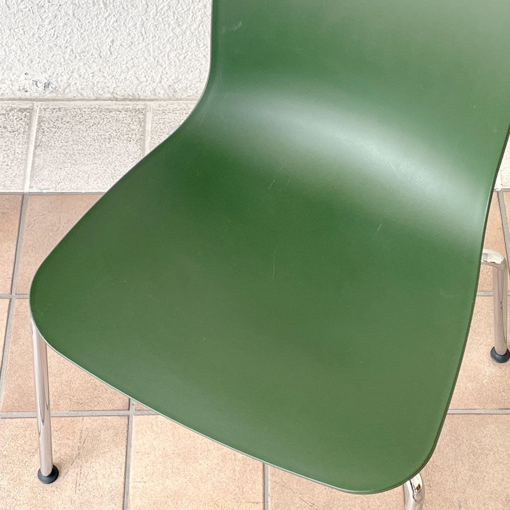 ヴィトラ vitra ハルチューブ HAL Tube サイドチェア ダイニングチェア スタッカブル グリーン ジャスパー・モリソン C ◇
