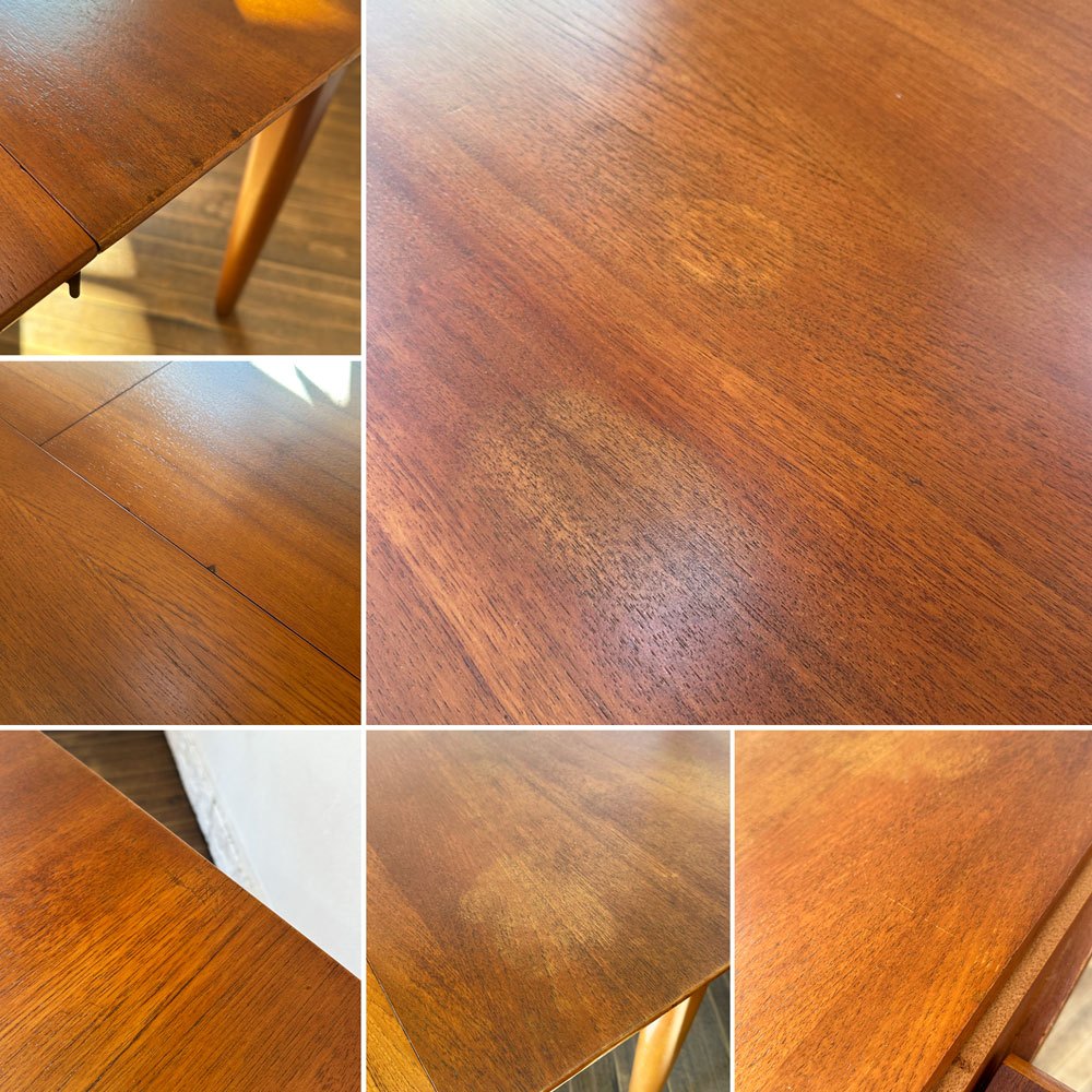 UKビンテージ UK Vintage チーク材 エクステンション ダイニングテーブル H67cm 北欧デザイン 英国家具 ◎
