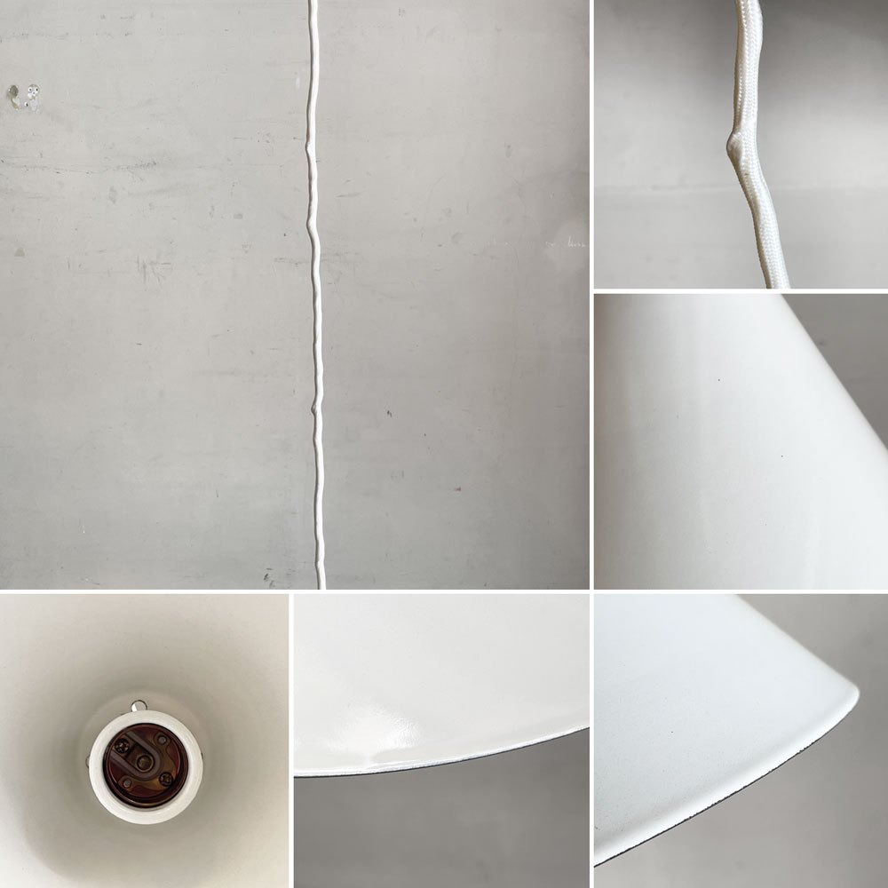 イデー IDEE ホーロー ペンダントライト PORCELAIN ENAMELED IRON LAMP ホワイト インダストリアルデザイン ■