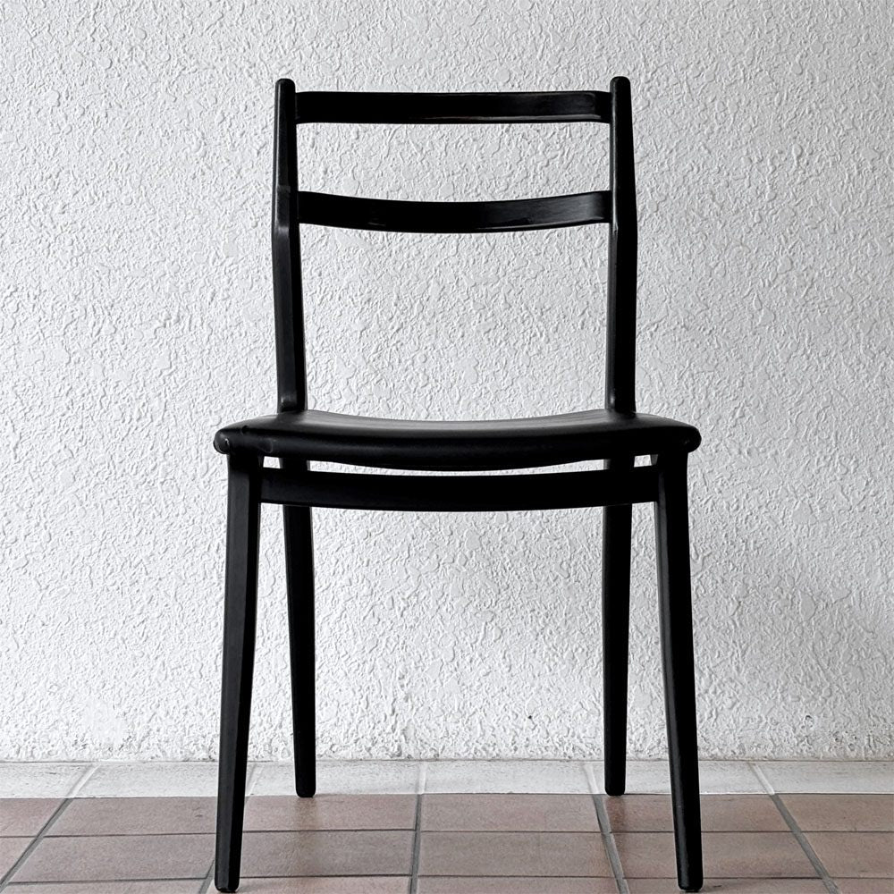 天童木工 TENDO インパラチェア Impala Chair ダイニングチェア ブラック レザー 本革 佐々木敏光 ジャパニーズミッドセンチュリーモダン ◇