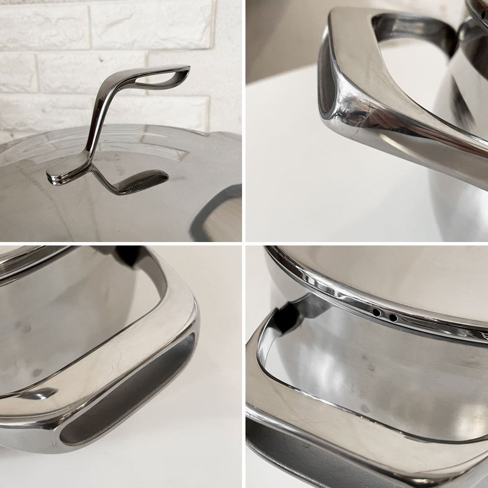 タッパーウェア Tupperware マストロクックウェア 深鍋 両手鍋 24cm 5L ステンレス多層構造 ガラス蓋付 炊飯から煮込みなど ◎