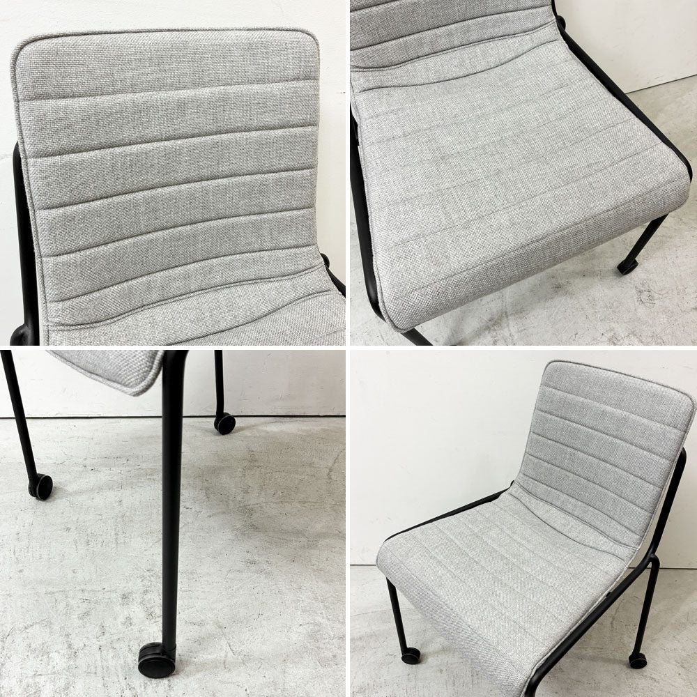 コクヨ KOKUYO オフセットフレームチェア offset frame chair オフィスチェア スタッキングチェア 4脚セット 4本脚 ファブリックシート スカイグレー キャスター 総定価￥274,800- B ●