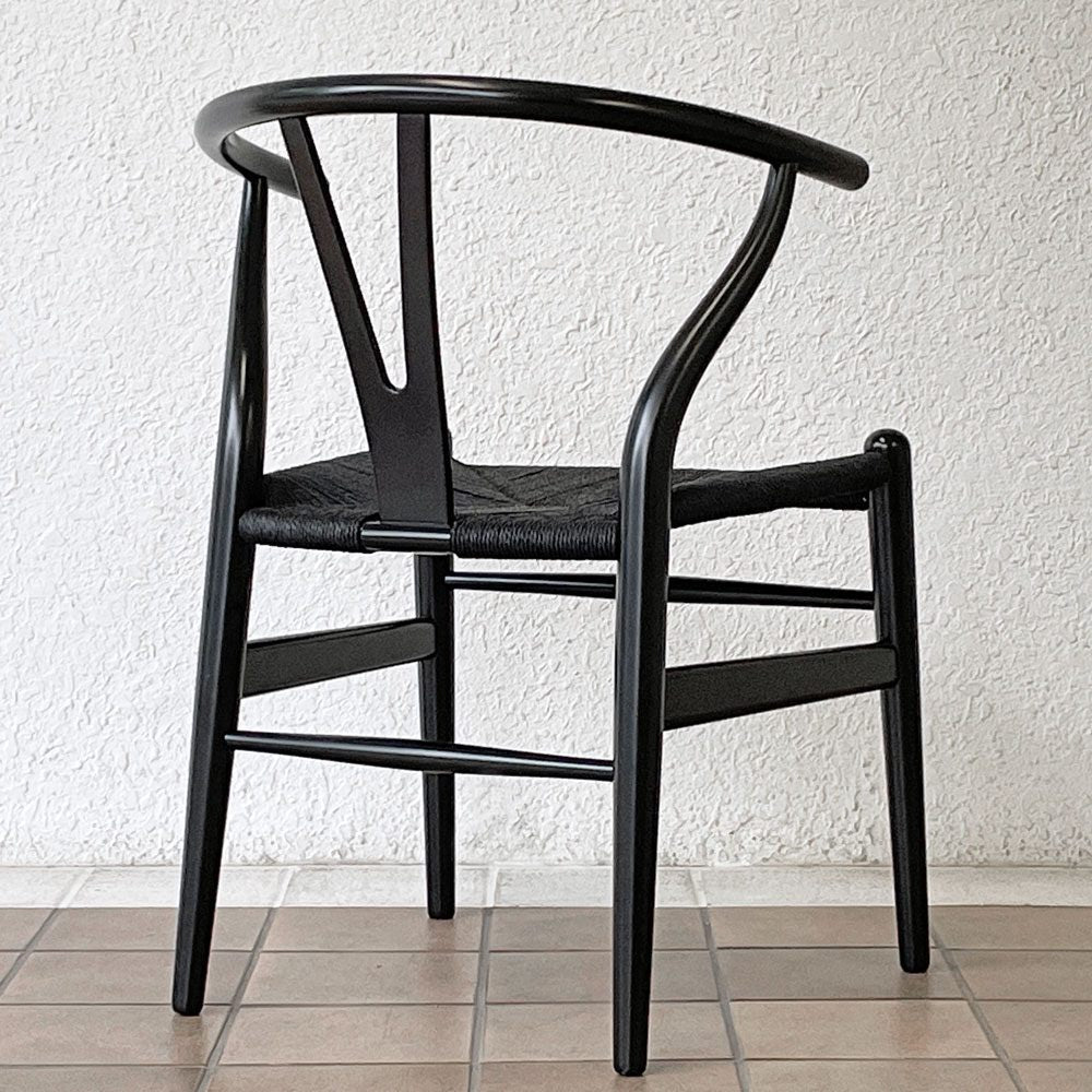 カールハンセン＆サン Carl Hansen & Son CH24 Yチェア ブラックラッカー × ブラックペーパーコード ハンス・J・ウェグナー ビーチ材 北欧家具 B ◇
