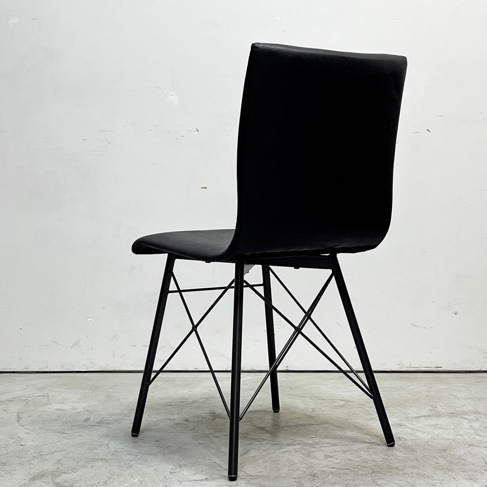 クラッシュゲート CRASH GATE ノットアンティークス Knot antiques CROSSⅢ CHAIR クロスⅢチェア ダイニングチェア RL-27 PVCレザー ブラック 展示品 ●