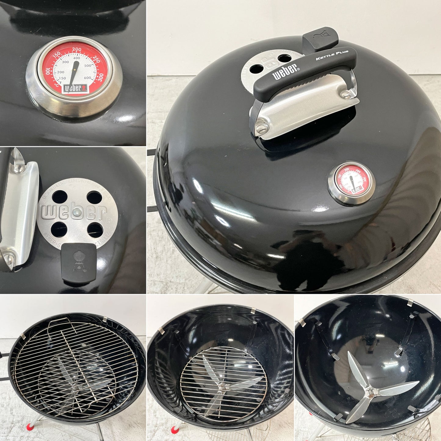 ウェーバー Weber バーベキュー グリル 直径47cm コンパクトケトル 1221308 炭 キャンプ 6-8人用 別売り付属品セット ●
