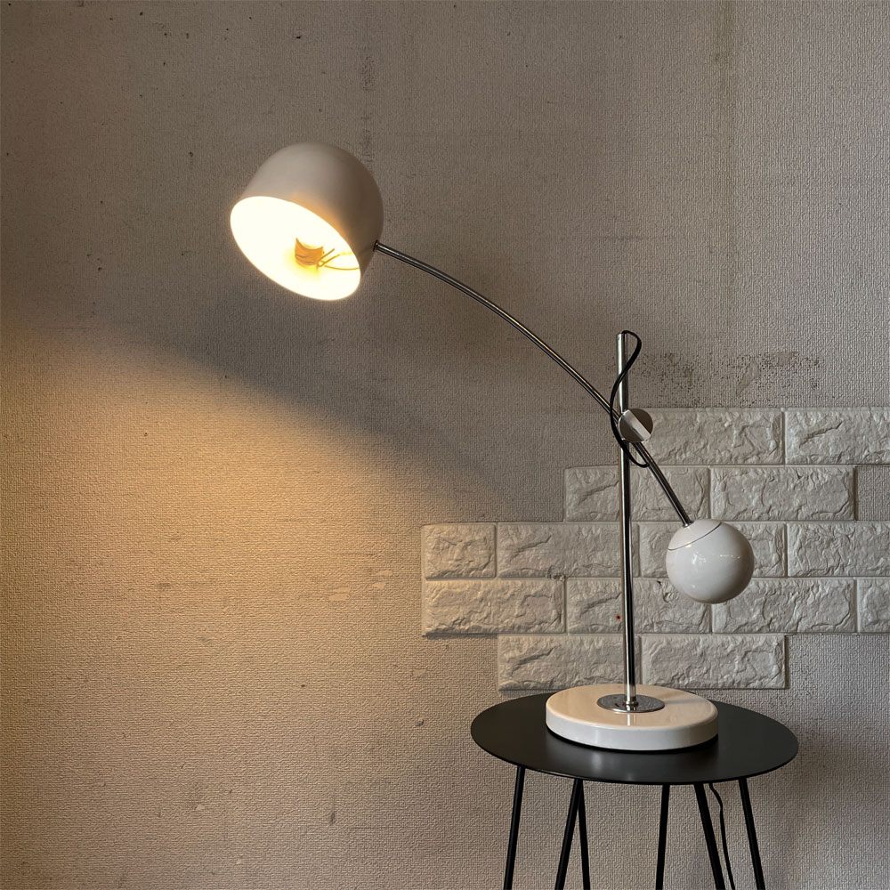 USビンテージ Vintage カウンターウェイト デスクライト タスクライト スチール製 ホワイト 高さ＆角度調整可 ミッドセンチュリーデザイン ◎