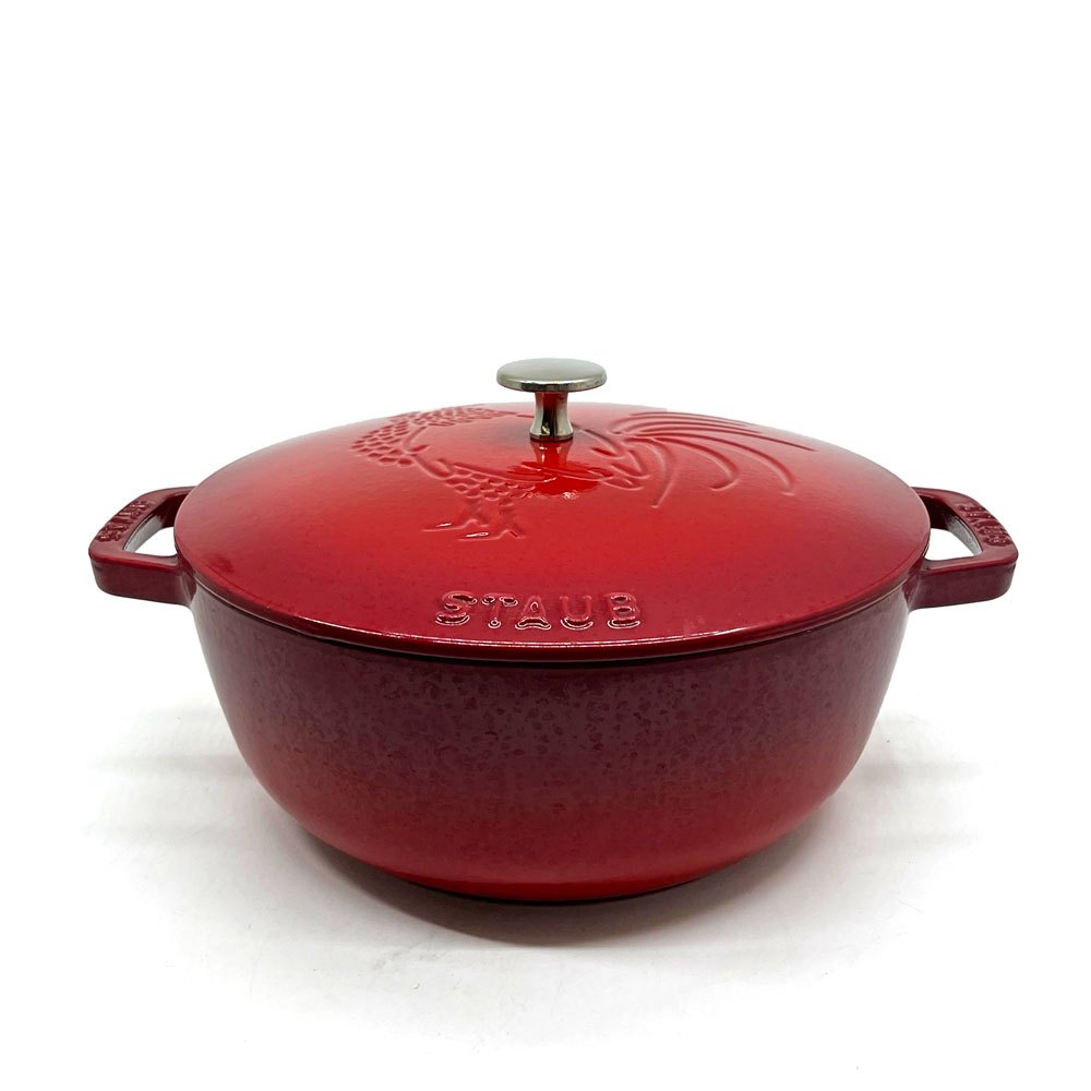 ストウブ STAUB フレンチルースターココット 24cm 両手鍋 鋳物ホーロー鍋 ●
