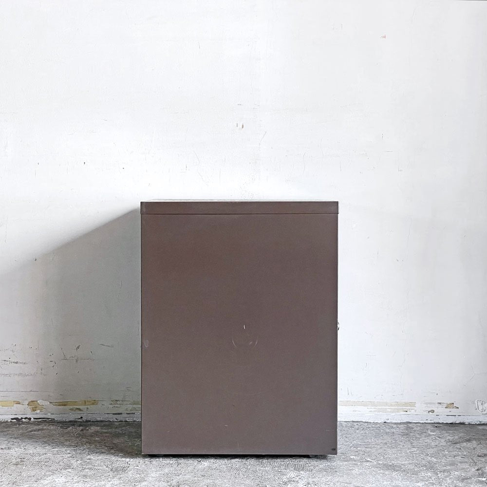 ビスレー BISLEY ベーシック BASIC BA3/29 キャビネット スチールロッカー キャスター ブラウン 1ドア 鍵付き 英国 廃番 ■