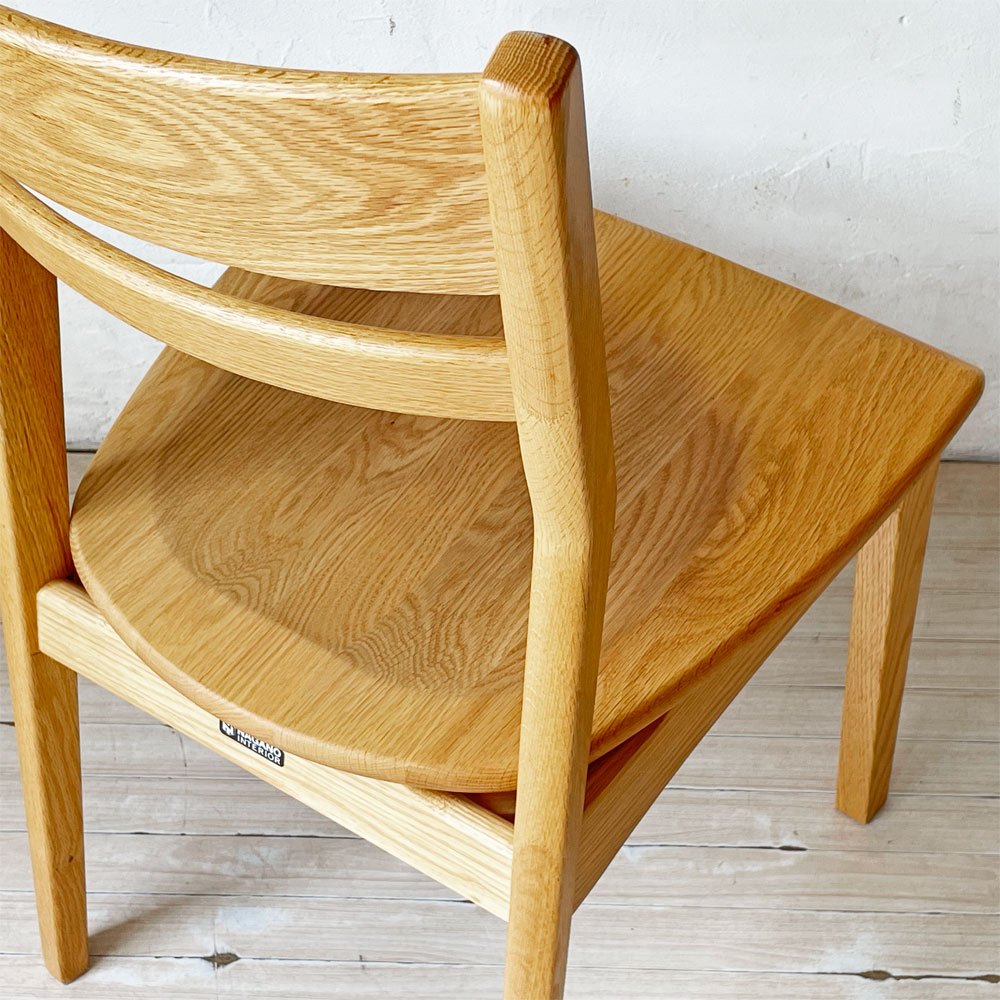 ナガノインテリア NAGANO INTERIOR ハニー Honey ダイニングチェア オーク材 板座 廃盤 B ★