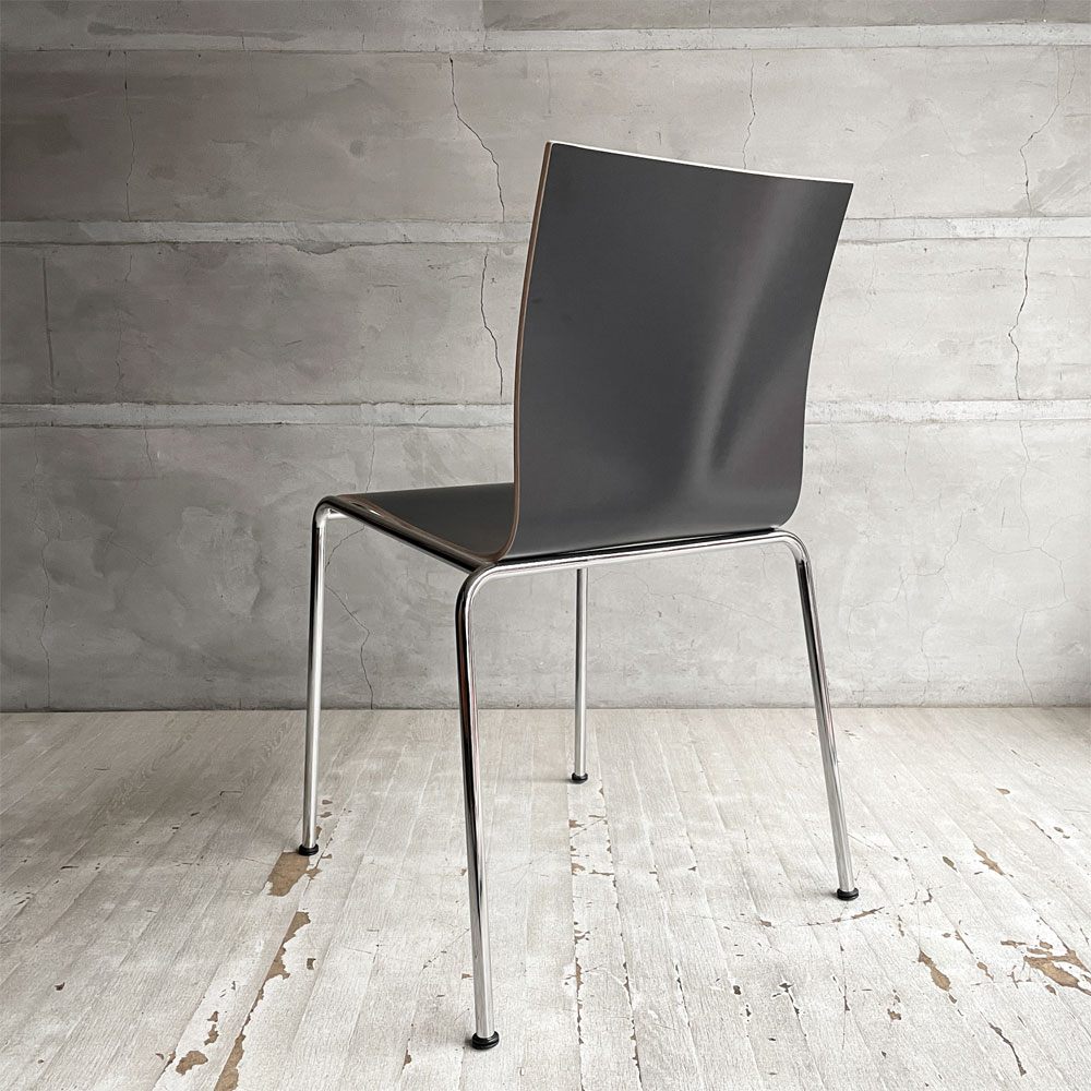 エンゲルブレヒト Engelbrechts チャリックチェア CHAIRIK Chair 101 ダイニングチェア スタッキング 4本脚 ブラック プライウッド スチール デンマーク 未使用品 定価63,800円 ♪