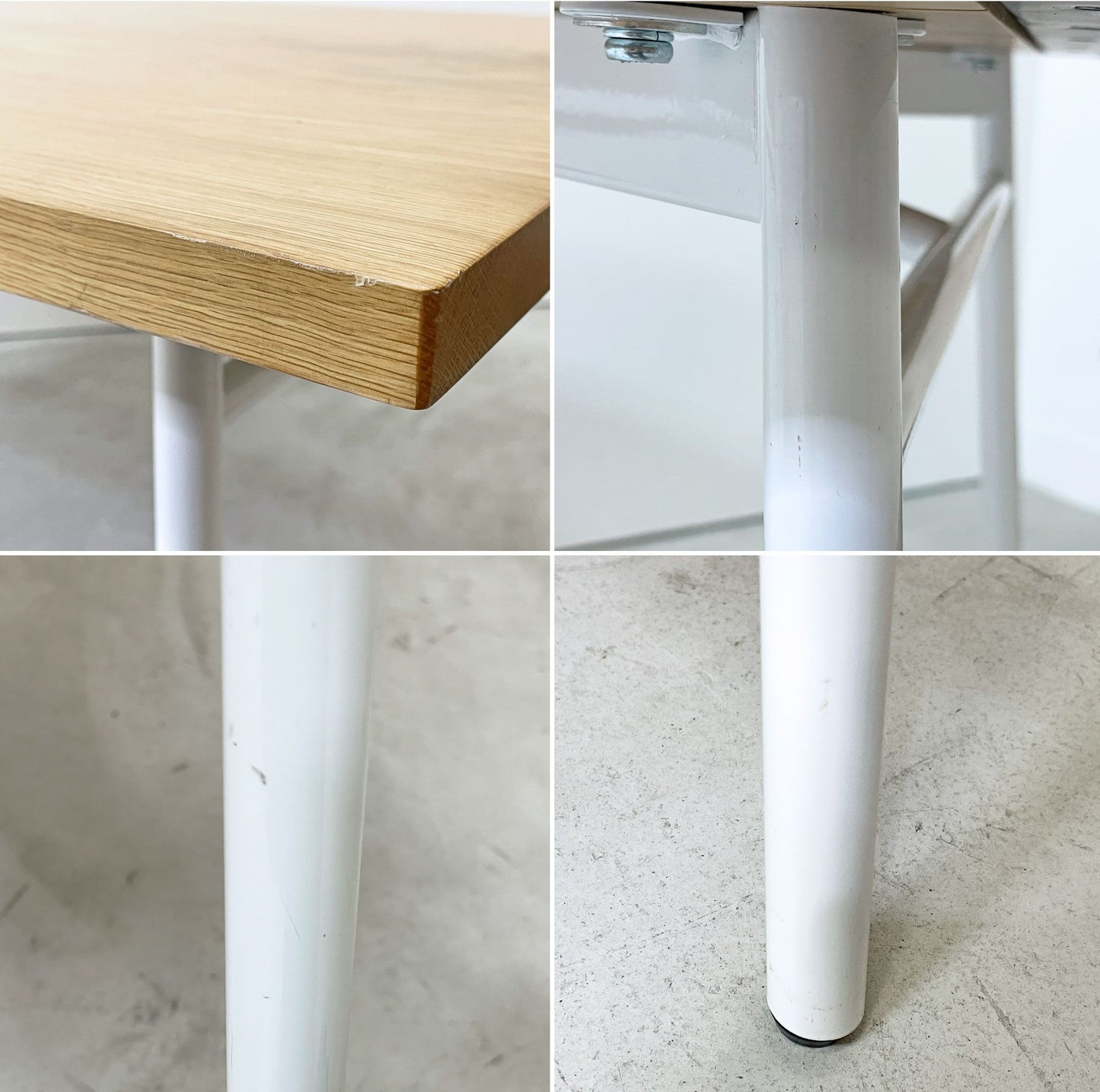 イデー IDEE マタン MATIN ダイニングテーブル オーク無垢材 スチールレッグ ナチュラル W140cm 澁谷一星 ●