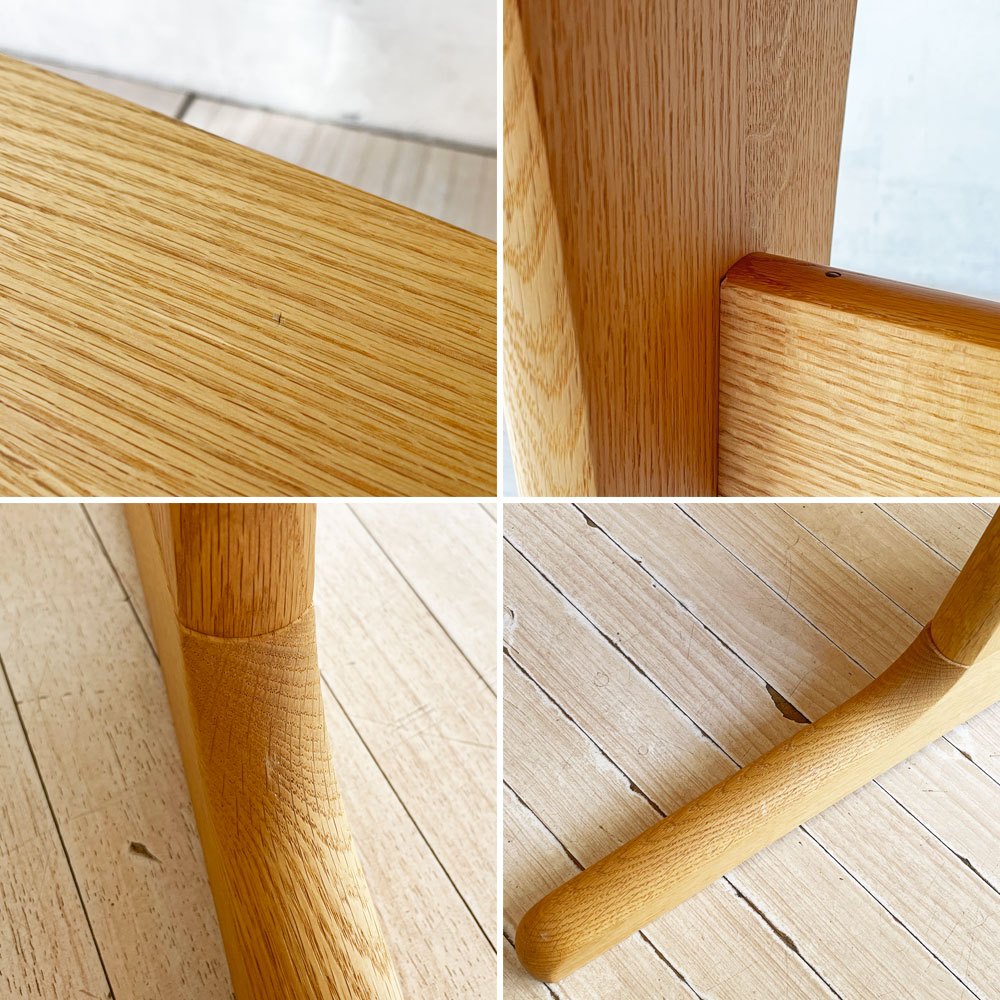 柏木工 KASHIWA オーク無垢材 ダイニングテーブル W150cm 帆立脚 飛騨家具 ★