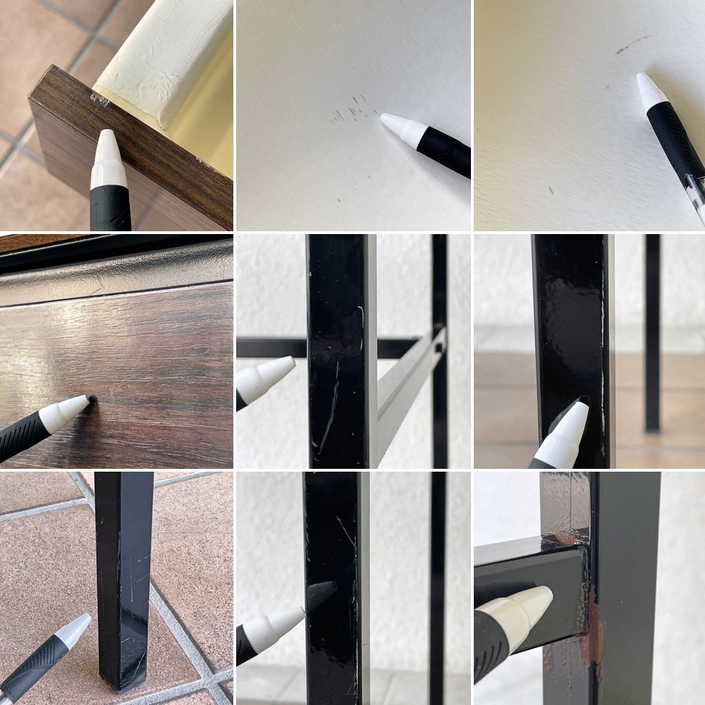 ミューロップ Meurop スモール ワーク デスク W100cm ピエール・ガーリッシュ Pierre Guarich 抽斗1杯 ベルギー ビンテージ ミニマル ◇