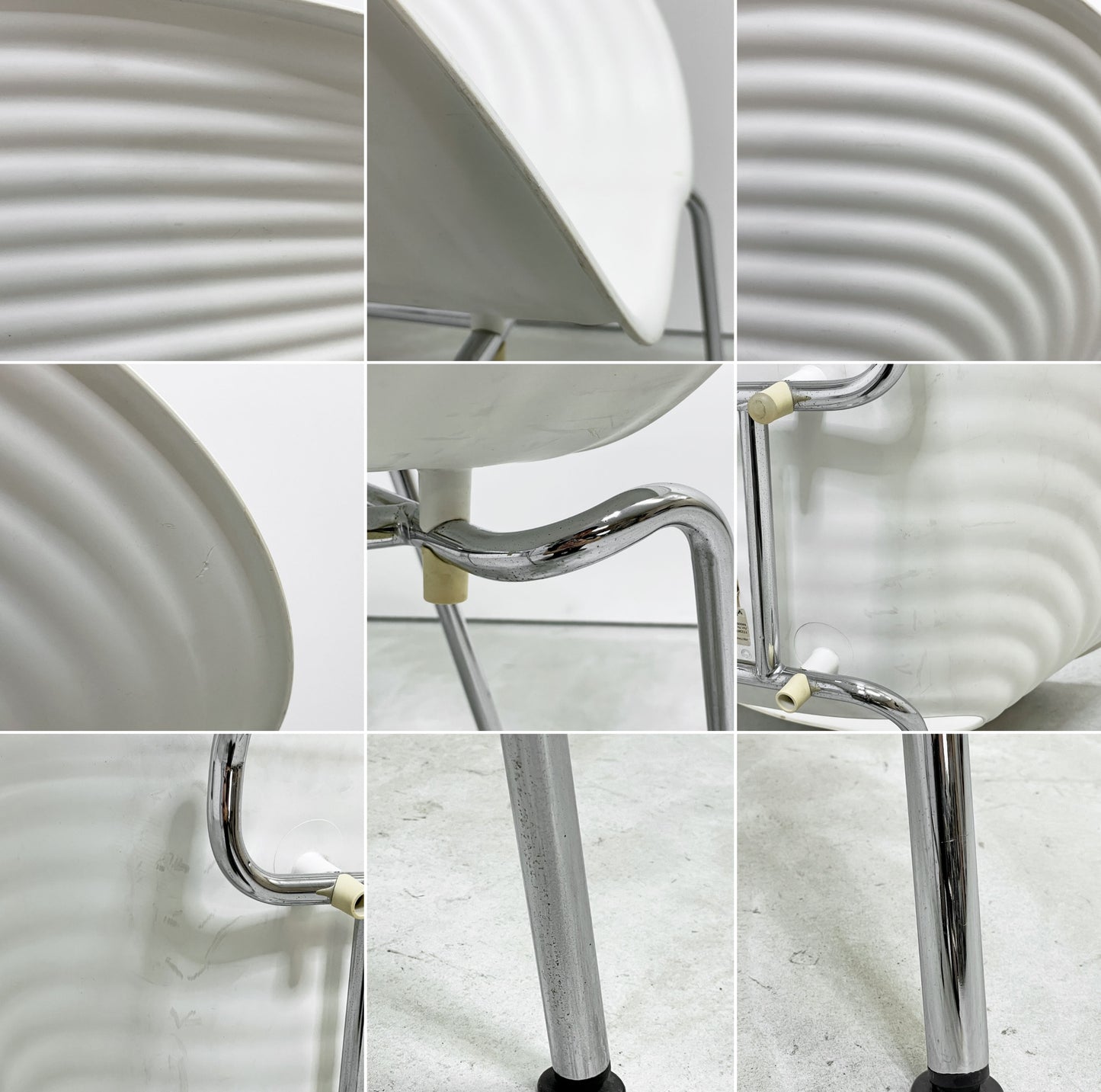 ヴィトラ vitra トムバックチェア Tom Vac ダイニングチェア スタッキングチェア ロン・アラッド ホワイト モダンデザイン A ●