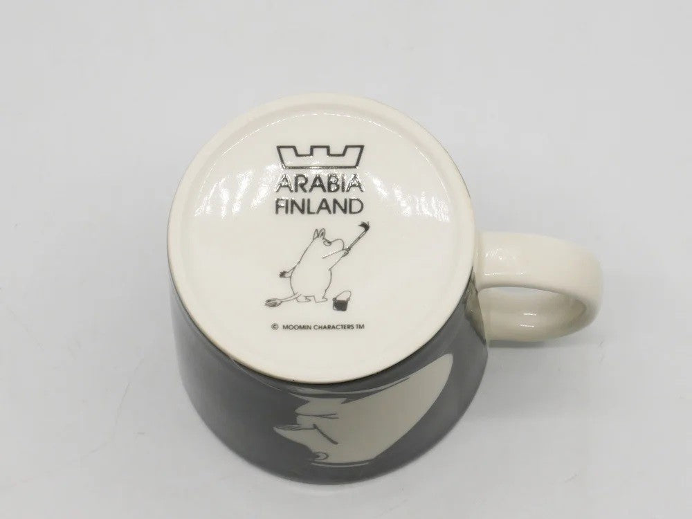 アラビア ARABIA ムーミン Moomin マグカップ ムーミンパパ ブラック 2013年 廃番 フィンランド 北欧食器 ●