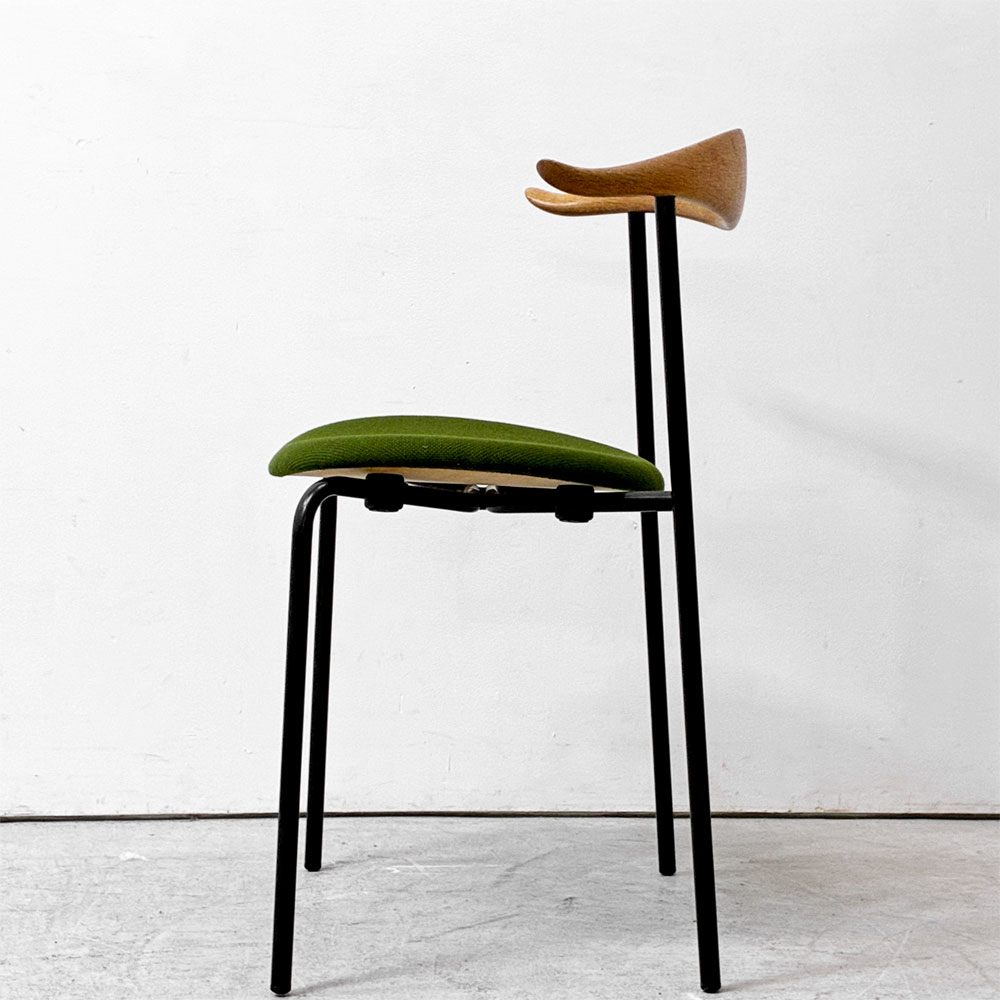 カールハンセン＆サン Carl Hansen & Son CH88P ダイニングチェア オーク材 グリーン ファブリック 座面張替済み ハンス J. ウェグナー デンマーク 北欧家具 ●