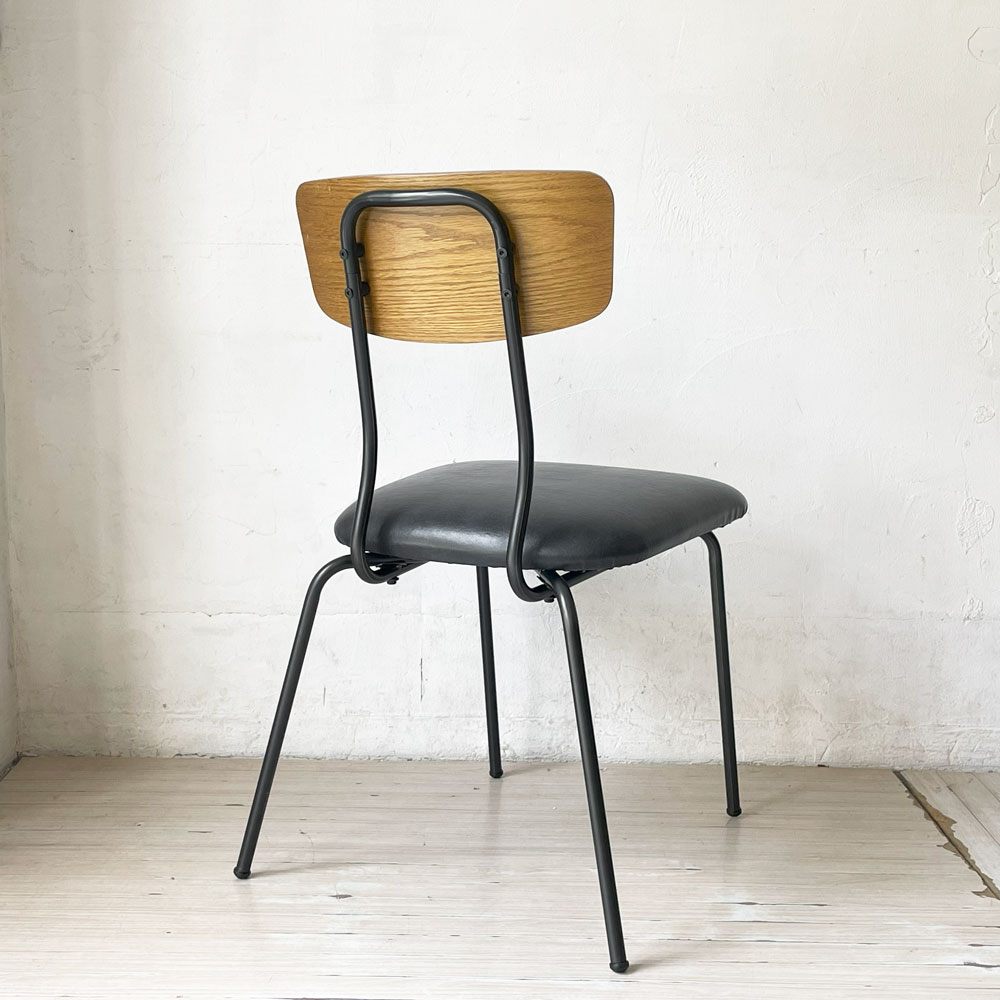 ジャーナルスタンダードファニチャー journal standard Furniture j.s.F ヘンリー HENRY ダイニングチェア PVCレザー アイアン 廃番 ★