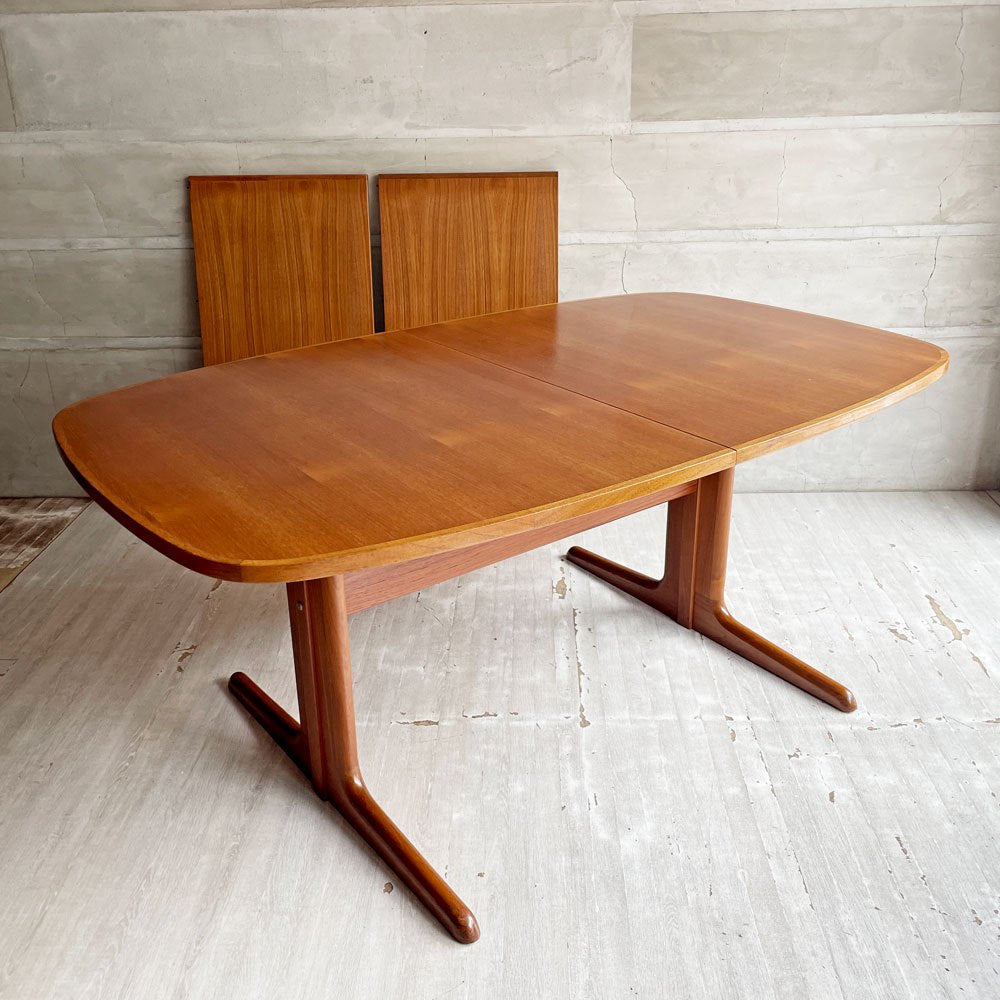デューロン dyrlund エクステンション 伸長式 ダイニングテーブル チーク材 W165~215~265cm デンマークビンテージ 北欧家具♪