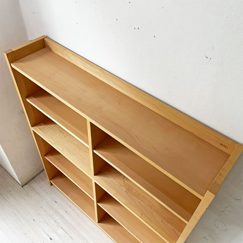 アクタス ACTUS アクタスキッズ エコール ECOLE オープンシェルフ ブックシェルフ W110cm アルダー材 ナチュラル 廃盤 ★