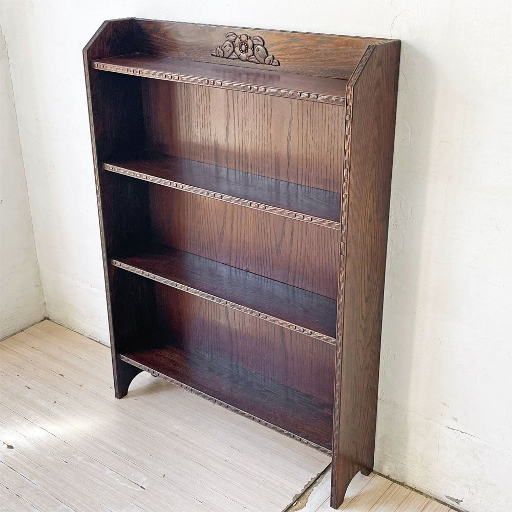 UKビンテージ UK Vintage オーク材 ブックシェルフ 本棚 収納家具 英国家具 アンティーク ★