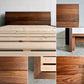 マスターウォール MASTERWAL モアレス ベッド MORELESS BED ベッドフレーム ロータイプ ステージベッド W1560×D2145×H64 ダブルサイズ MLBD-D-WN 無垢ウォールナット材 オイル仕上げ 床板すのこタイプ 受注生産品 伊藤浩平デザイン 定価33万円の品 〓