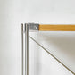 無印良品 MUJI ステンレスユニットシェルフ オーク材 ワイド 小 W86 H83cm 本棚 飾り棚 収納棚 ナチュラル 定価￥20,900- ★