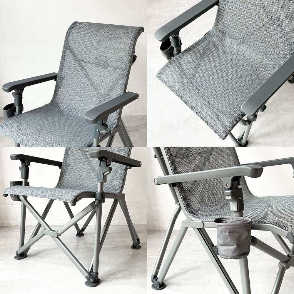 イエティ YETI トレイルヘッド Trailhead キャンプチェア フォールディングチェア アウトドア チャコール 折り畳み式 収納ケース付き アメリカ 美品 ★