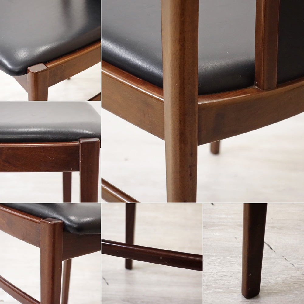 イタリアモダンデザイン italian modern design ビンテージ マホガニー材 ダイニングチェア ハイバックチェア ●
