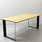 かなでもの KANADEMONO ザ・テーブル THE TABLE デスク ラバーウッド材 Slash_Square脚 ブラックスチール脚 W170 x D80cm ●