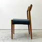 朝日木材加工 エッダ EDDA Dining Chair101 Fabric ダイニングチェア ブルー 北欧 定価￥33,000- A ●