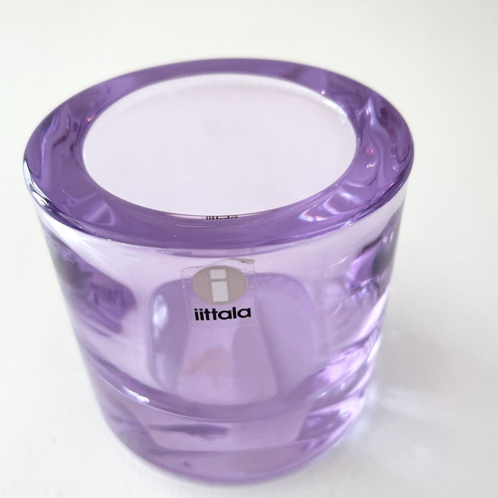イッタラ iittala マリメッコ marimekko キビ kivi キャンドルホルダー ラベンダー 60mm 箱付 ヘイッキ・オルヴォラ フィンランド 廃番カラー ◎