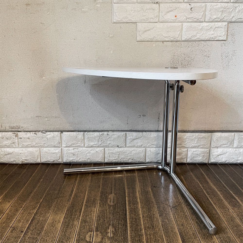 テクタ TECTA サイドテーブル K22 SIDE TABLE ホワイト アッシュ材 昇降式 アレキサンダー・カルダー ドイツ バウハウス ACTUS取扱 ◎