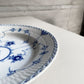 ロイヤルコペンハーゲン ROYAL COPENHAGEN ブルーフルーテッド ハーフレース ディーププレート 25.5cm 深皿 丸皿 陶器 北欧食器 廃番 美品 C ♪