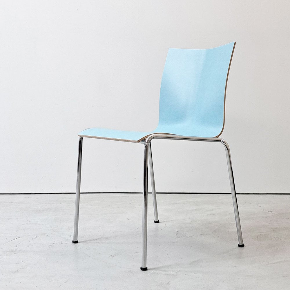 エンゲルブレヒト Engelbrechts チャリック CHAIRIK 101 ダイニングチェア スタッキング 4本脚 アイスブルー 未使用品 定価63,800円 ●
