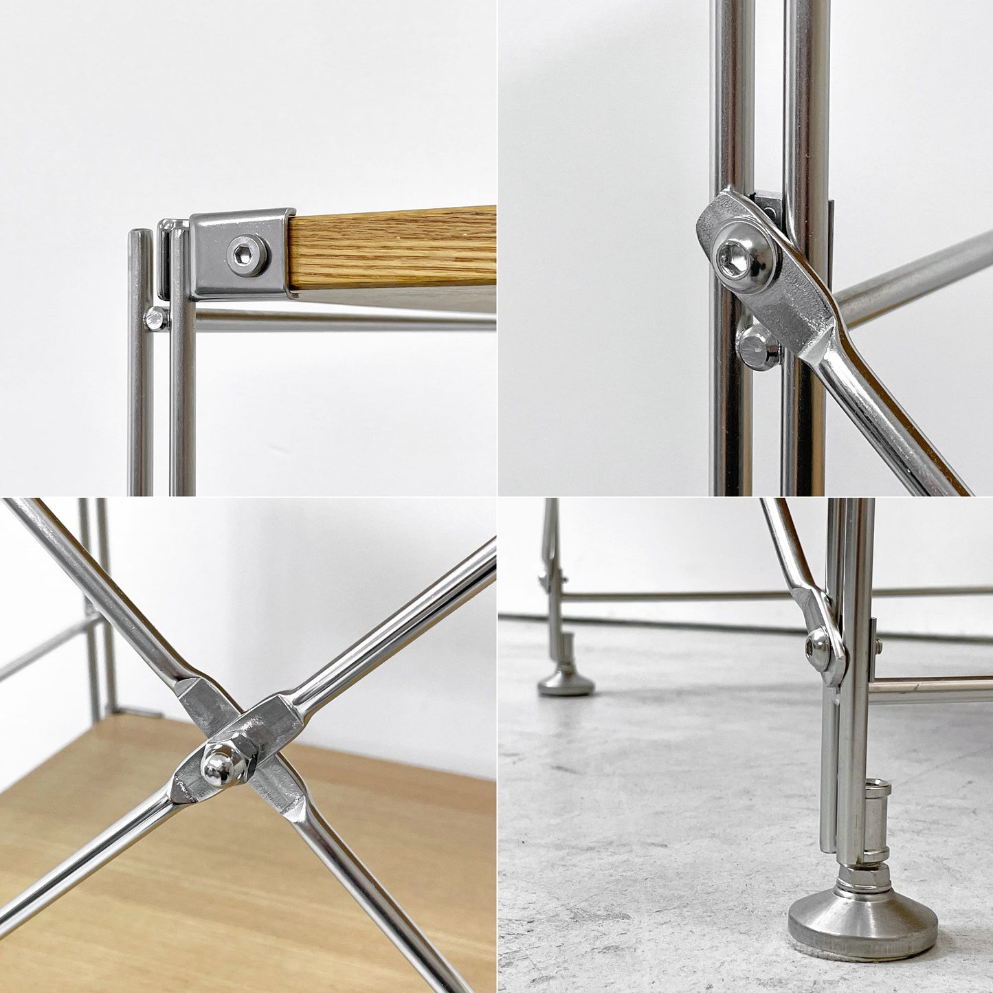 無印良品 MUJI ステンレスユニットシェルフ 6段 W58 H175.5cm スリム タモ材 オープンシェルフ 本棚 飾り棚 収納棚 定価￥41,900- ●