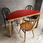 アルテック artek テーブル95 Table 95 ダイニングテーブル 半円形 バーチ材 レッドリノリウム アルヴァ・アアルト 北欧 フィンランド ビンテージ ♪